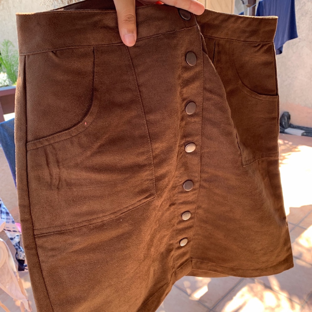 Beautiful Brown Button Down Skirt